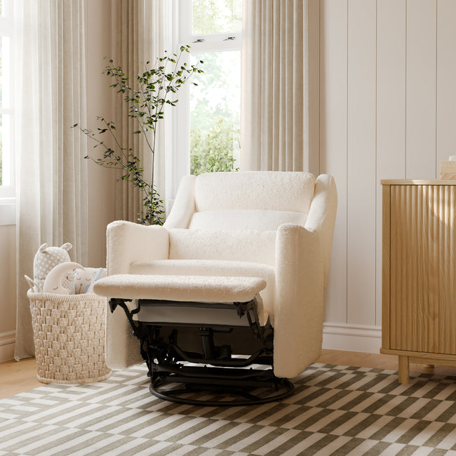 M11286PWB,Babyletto,Kiwi Plus Power Glider Recliner w/ Power Headrest in Performance Ivory Boucle