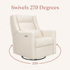M11286PWB,Babyletto,Kiwi Plus Power Glider Recliner w/ Power Headrest in Performance Ivory Boucle