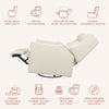 M11286PWB,Babyletto,Kiwi Plus Power Glider Recliner w/ Power Headrest in Performance Ivory Boucle
