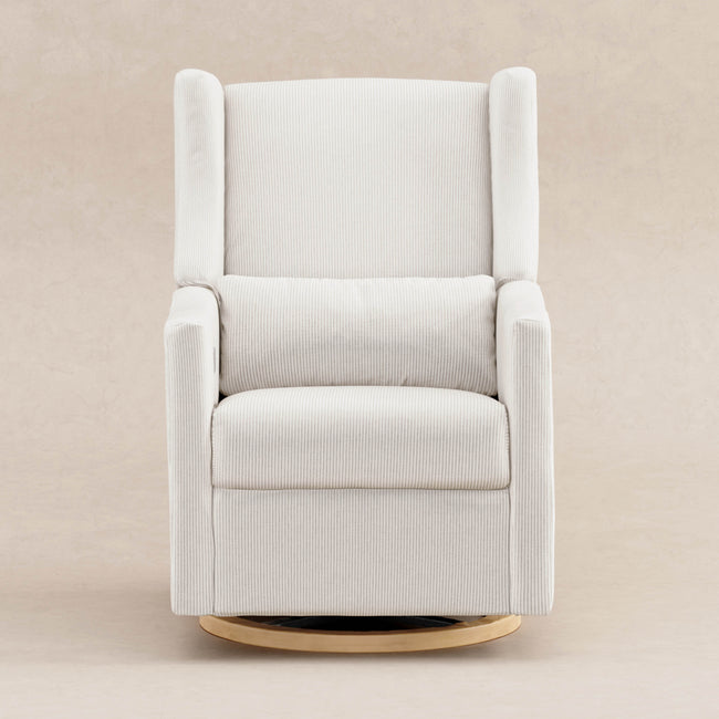 M11288FCSLB,Babyletto,Kiwi Glider Recliner w/ Electronic Control and USB in Fog Chatham Stripe Performance Eco-Weave w/LB