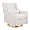 M11288FCSLB,Babyletto,Kiwi Glider Recliner w/ Electronic Control and USB in Fog Chatham Stripe Performance Eco-Weave w/LB