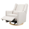M11288FCSLB,Babyletto,Kiwi Glider Recliner w/ Electronic Control and USB in Fog Chatham Stripe Performance Eco-Weave w/LB