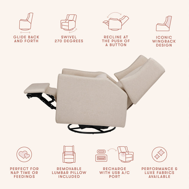 M11288PBEW,Babyletto,Kiwi Glider Recliner w/ Electronic Control and USB in Performance Beach Eco-Weave
