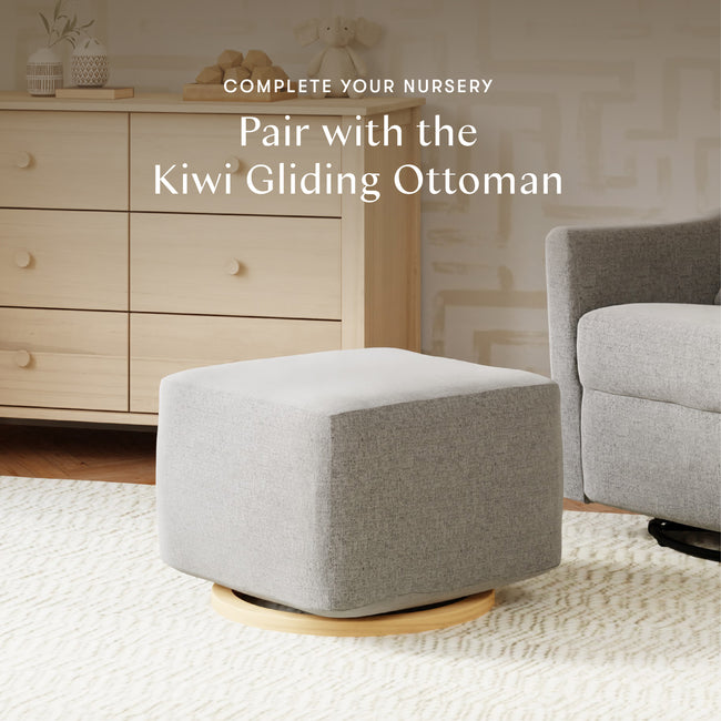 M11288PGEW,Babyletto,Kiwi Glider Recliner w/ Electronic Control and USB in Performance Grey Eco-Weave