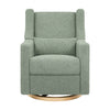 M11288STLB,Babyletto,Kiwi Glider Recliner w/ Electronic Control and USB in Sage Teddy Loop w/ Light Wood Base