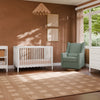 M11288STLB,Babyletto,Kiwi Glider Recliner w/ Electronic Control and USB in Sage Teddy Loop w/ Light Wood Base