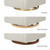 M11288WBG,Babyletto,Kiwi Glider Recliner w/ Electronic Control and USB in Ivory Boucle w/Gold Base