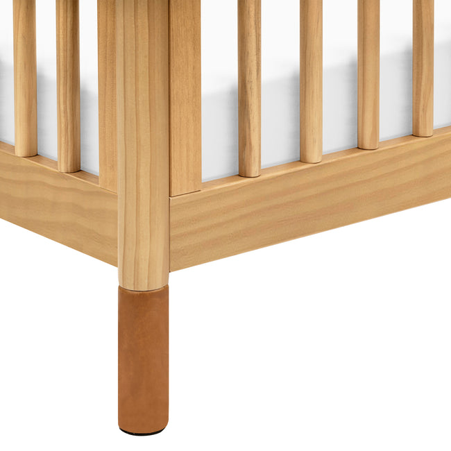 M12901HYVTL,Babyletto,Gelato 4-in-1 Convertible Crib w/Toddler Bed Kit in Honey/Vegan Tan Leather Feet