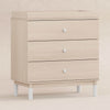 M12923NXW,Babyletto,Gelato 3-Drawer Changer Dresser  White Feet w/Removable Changing Tray in Washed Natural