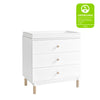 M12923WNX,Babyletto,Gelato 3-Drawer Changer Dresser  Washed Natural Ft w/Removable Changing Tray in White