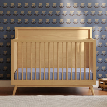 M15901HY,Babyletto,Palma Mid-Century 4-in-1 Convertible Crib w/ Toddler Bed Conversion in Honey