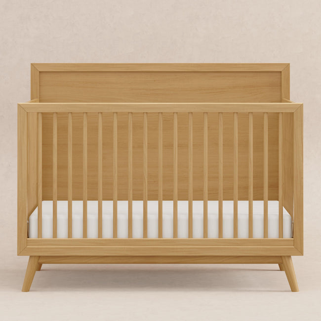 M15901HY,Babyletto,Palma Mid-Century 4-in-1 Convertible Crib w/ Toddler Bed Conversion in Honey
