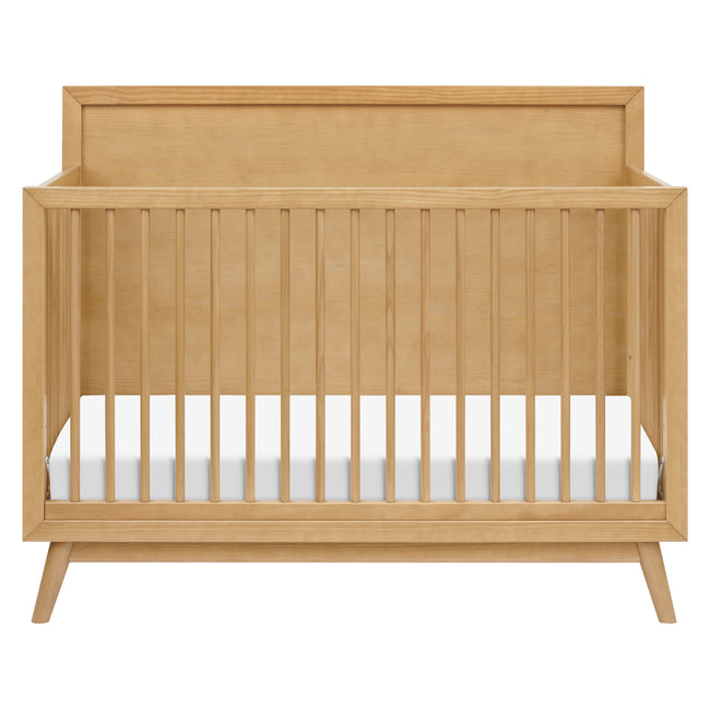 M15901HY,Babyletto,Palma Mid-Century 4-in-1 Convertible Crib w/ Toddler Bed Conversion in Honey
