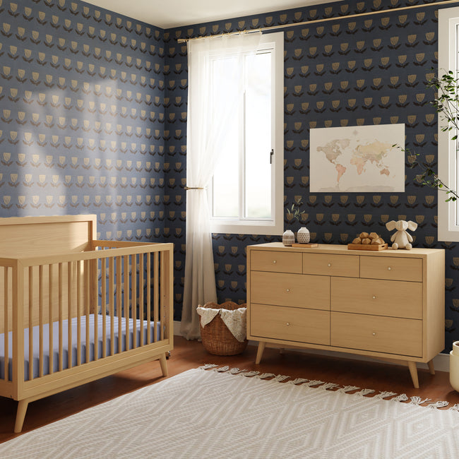 M15916HY,Babyletto,Palma 7-Drawer Double Dresser  Assembled in Honey