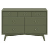 M15916OL,Babyletto,Palma 7-Drawer Double Dresser  Assembled in Olive
