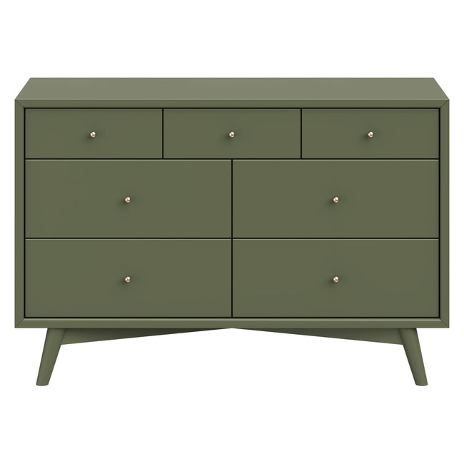 M15916OL,Babyletto,Palma 7-Drawer Double Dresser  Assembled in Olive