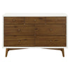 M15916RWNL,Babyletto,Palma 7-Drawer Double Dresser  Assembled in Warm White w/Natural Walnut