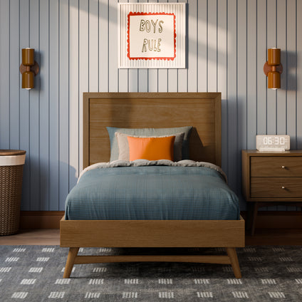 M15969NL,Babyletto Kids,Palma Twin Bed in Natural Walnut
