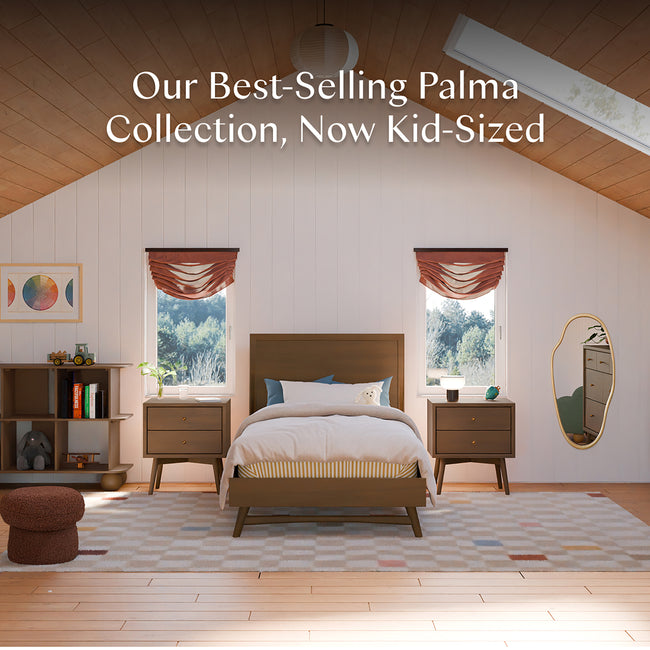 M15969NL,Babyletto Kids,Palma Twin Bed in Natural Walnut