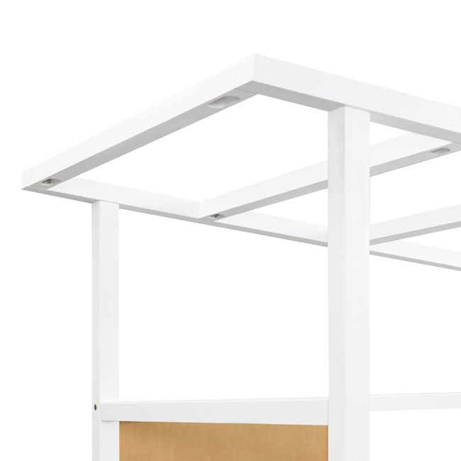 M15976HYW,Babyletto Kids,Palma Mid-Century House Twin Bed in Honey and White