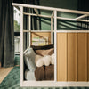 M15976HYW,Babyletto Kids,Palma Mid-Century House Twin Bed in Honey and White
