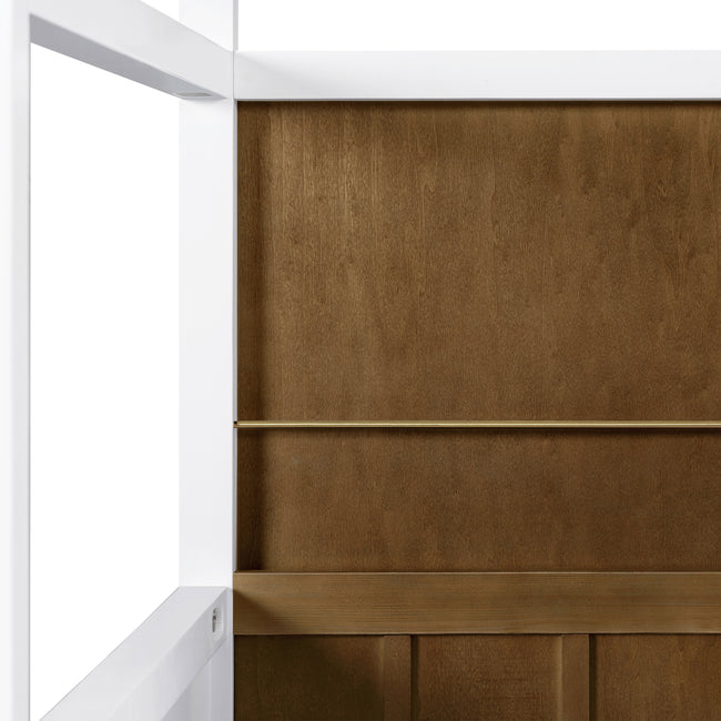 M15976NLW,Babyletto Kids,Palma Mid-Century House Twin Bed in Natural Walnut and White