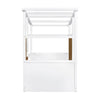 M15976NLW,Babyletto Kids,Palma Mid-Century House Twin Bed in Natural Walnut and White