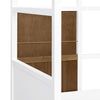M15976NLW,Babyletto Kids,Palma Mid-Century House Twin Bed in Natural Walnut and White
