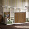 M15976NLW,Babyletto Kids,Palma Mid-Century House Twin Bed in Natural Walnut and White