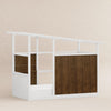 M15976NLW,Babyletto Kids,Palma Mid-Century House Twin Bed in Natural Walnut and White