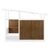 M15976NLW,Babyletto Kids,Palma Mid-Century House Twin Bed in Natural Walnut and White