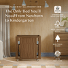 M15980NL,Babyletto,Palma 8-in-1 Convertible All-Stages® Crib w/ Bassinet & Toddler Bed Kits in Natural Walnut