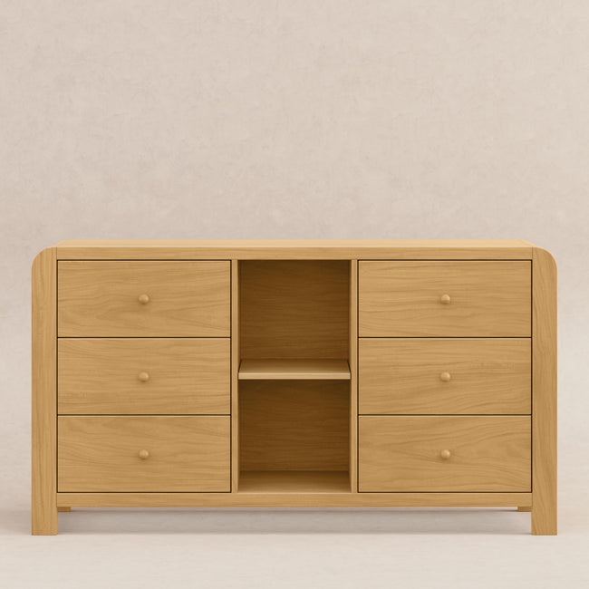 M18416HY,Babyletto Kids,TipToe 6-Drawer Assembled Dresser with Cubbies in Honey