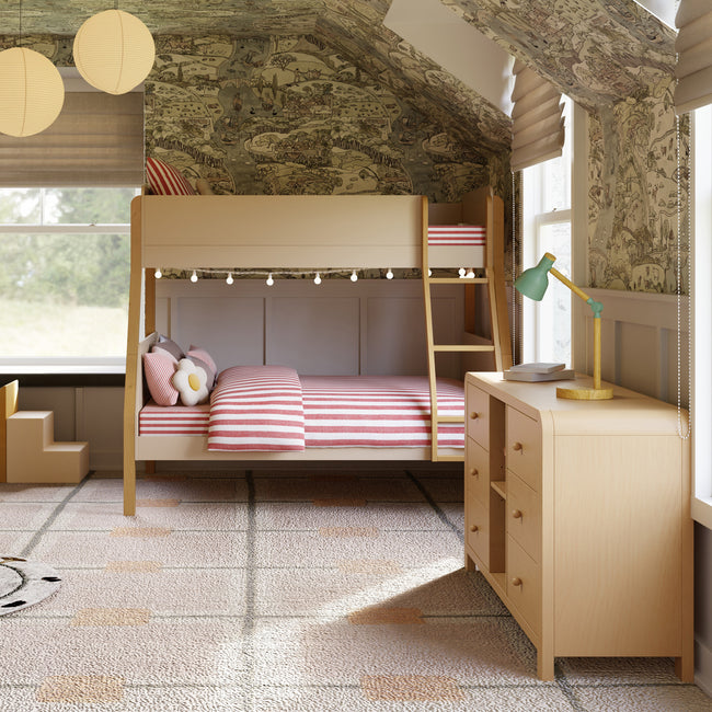 M18416HY,Babyletto Kids,TipToe 6-Drawer Assembled Dresser with Cubbies in Honey