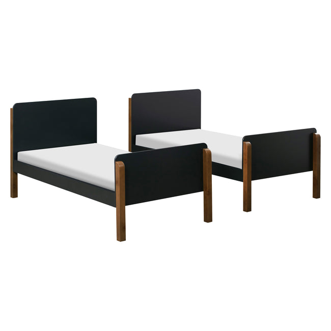 M18494BNL,Babyletto Kids,TipToe Bunk Bed in Black and Natural Walnut