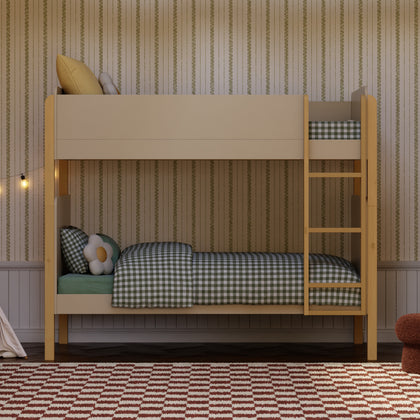 M18494TPEHY,Babyletto Kids,TipToe Bunk Bed in Taupe and Honey
