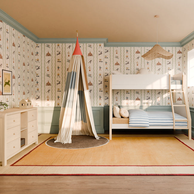 M18495WNX,Babyletto Kids,TipToe Twin-Over-Full Bunk Bed in White and Washed Natural