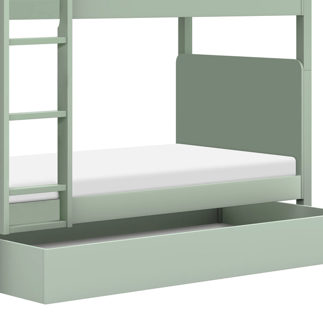 M19173LS,The MDB Family,TipToe Twin Storage Trundle Bed in Light Sage