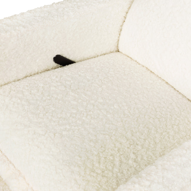 M20977CMSG,Babyletto,Cali Flange Gliding Swivel Recliner in Cream Shearling