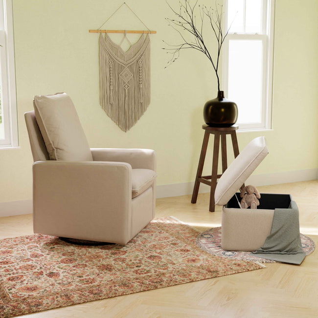 M20985PBEW,Babyletto,Cali Storage Ottoman in Performance Beach Eco-Weave