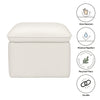 M20985PCMEW,Babyletto,Cali Storage Ottoman in Performance Cream Eco-Weave