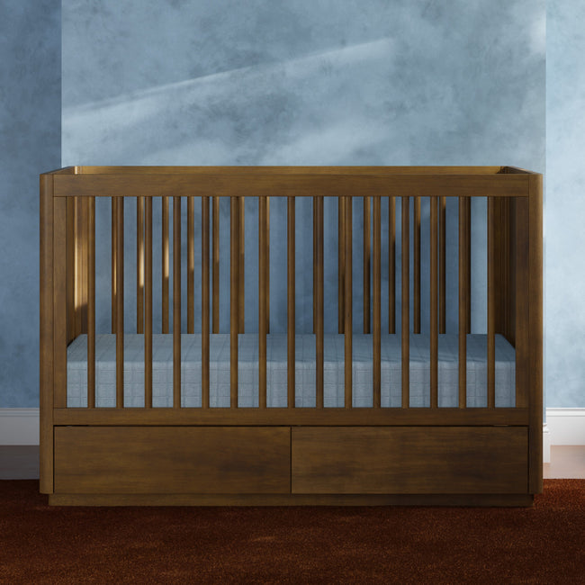 M21601NL,Babyletto,Bento 3-in-1 Convertible Storage Crib w/Toddler Bed Conversion Kit in Natural Walnut
