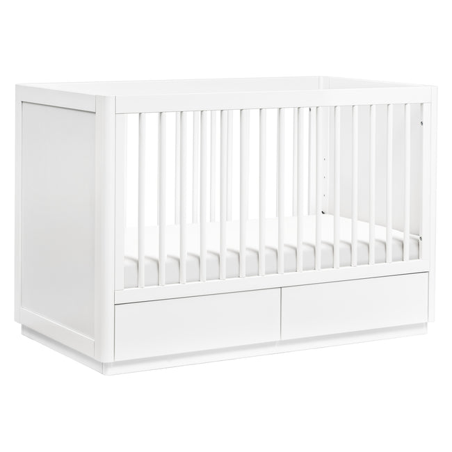 M21601W,Babyletto,Bento 3-in-1 Convertible Storage Crib w/Toddler Bed Conversion Kit in White