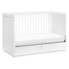 M21601W,Babyletto,Bento 3-in-1 Convertible Storage Crib w/Toddler Bed Conversion Kit in White