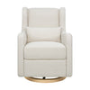 M22187WBLB,Babyletto,Wally Swivel Glider in Ivory Boucle w/Light Wood Base