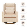M23082BSCTB,Babyletto,Nate Berkus x Babyletto Sigi Pro Power Recliner in Perf Bronze Stripe Eco-Crossweave w/Toffee Base