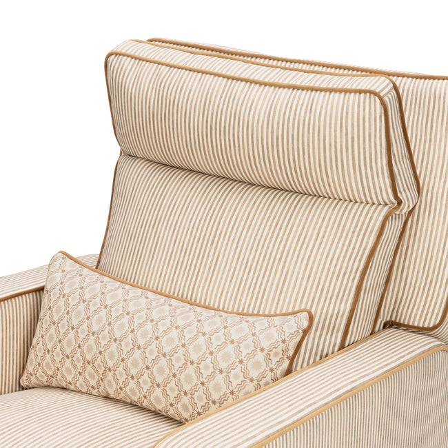 M23082BSCTB,Babyletto,Nate Berkus x Babyletto Sigi Pro Power Recliner in Perf Bronze Stripe Eco-Crossweave w/Toffee Base