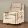 M23082BSCTB,Babyletto,Nate Berkus x Babyletto Sigi Pro Power Recliner in Perf Bronze Stripe Eco-Crossweave w/Toffee Base
