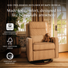 M23082BSCTB,Babyletto,Nate Berkus x Babyletto Sigi Pro Power Recliner in Perf Bronze Stripe Eco-Crossweave w/Toffee Base