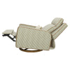 M23082OSCTB,Babyletto,Nate Berkus x Babyletto Sigi Pro Power Recliner in Perf Olive Stripe Eco-Crossweave w/Toffee Base
